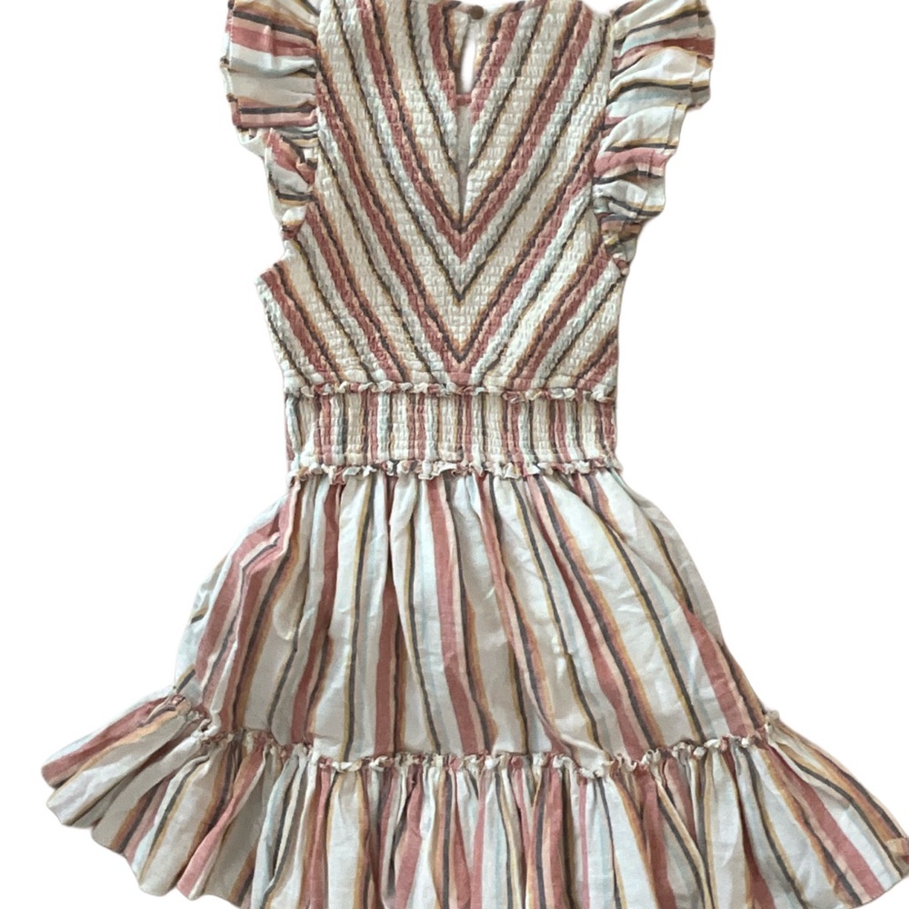 Anthropology Saylor Tulsi Dress Multi Pastel Ruffle Femme Vacay Multicolor Small - Picture 3 of 6